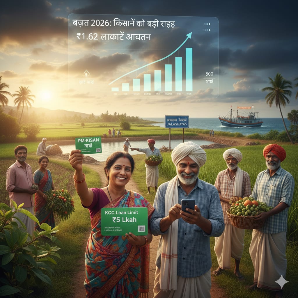 Budget 2026: Major Boost for Farmers – KCC Limit Raised to ₹5 Lakh, PM-KISAN Continues